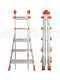Gierre Peppina AL030, 2x9 gradini, 4.34 m - Scala telescopica in alluminio - Altezza stimata operativa 5.34 m