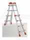 Gierre Peppina AL030, 2x9 gradini, 4.34 m - Scala telescopica in alluminio - Altezza stimata operativa 5.34 m
