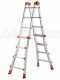 Gierre Peppina AL030, 2x9 gradini, 4.34 m - Scala telescopica in alluminio - Altezza stimata operativa 5.34 m