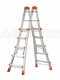 Gierre Peppina AL040, 2x10 gradini, 4.86 m - Scala telescopica in alluminio - Altezza stimata operativa 5.86 m