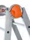 Gierre Peppina A0040, 2x8 gradini, 3.78 m - Scala telescopica in acciaio - Altezza stimata operativa 4.78 m