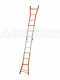 Gierre Peppina A0040, 2x8 gradini, 3.78 m - Scala telescopica in acciaio - Altezza stimata operativa 4.78 m