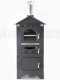 Forno a legna da esterno Medius 80 EXT in acciaio - Ventilato con tetto in INOX