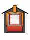 Forno a legna da incasso Maximus 100 Deluxe INC INOX - Smalto ramato
