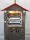 Forno a legna da esterno Medius Plus 100 EXT in acciaio - Ventilato con tetto rosso