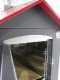 Forno a legna da esterno Medius Plus 100 EXT in acciaio - Ventilato con tetto rosso