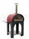 AgriEuro Cibus - Forno a legna per pizza da esterno Red 60x60 - In acciaio verniciato