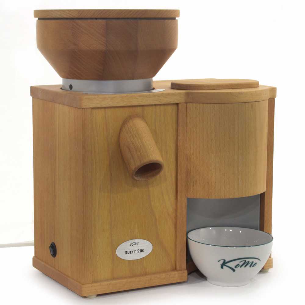 Komo Duett 200 1200g Mulino per farina e fioccatrice Motore da 600W Mulini per farina con fioccatrice