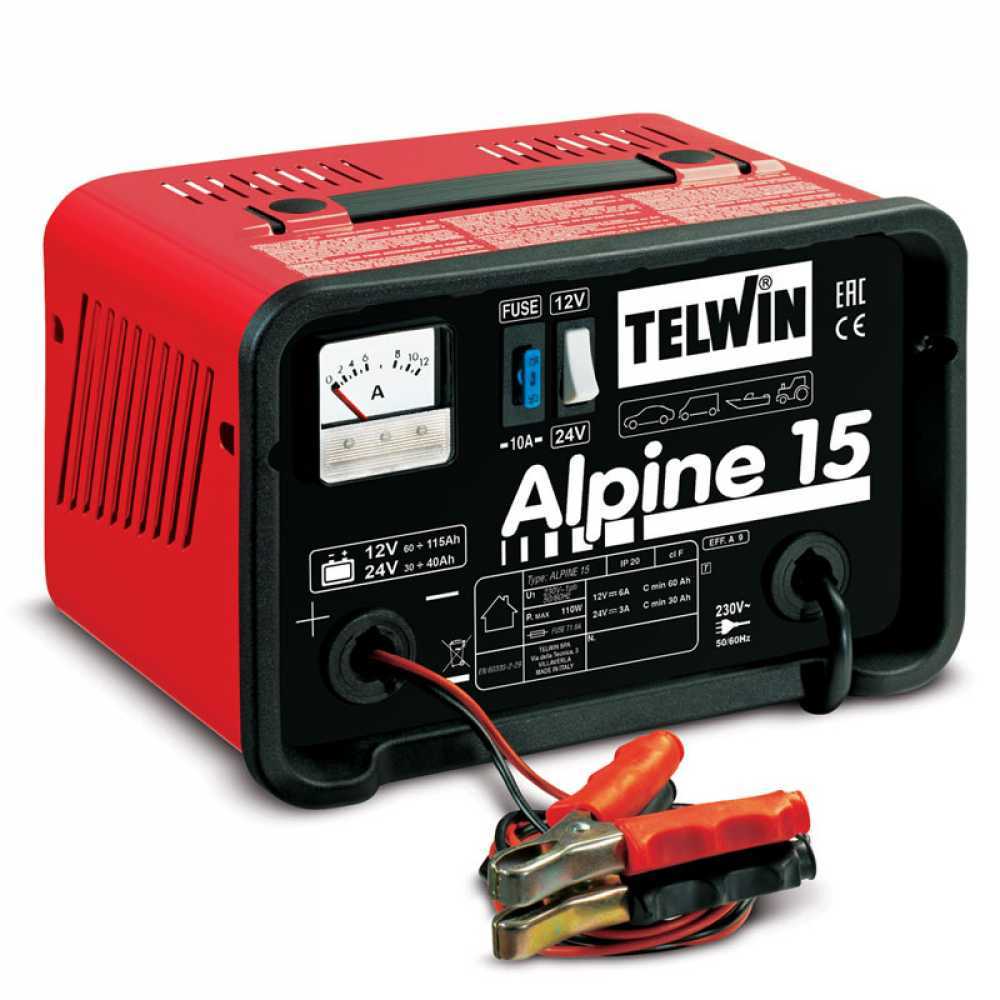 Telwin Alpine 15 Caricabatterie batterie WET con tensione 12/24V monofase Caricatori di batteria
