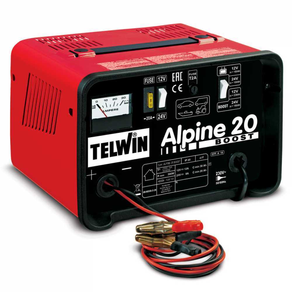 Telwin Alpine 20 Boost Caricabatterie batterie WET tensione 12/24V 300 W Caricatori di batteria