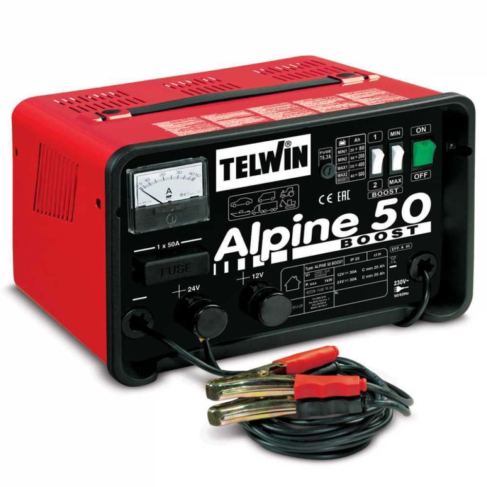 Telwin Alpine 50 Boost Caricabatterie batterie WET tensione 12/24V 1000 W Caricatori di batteria