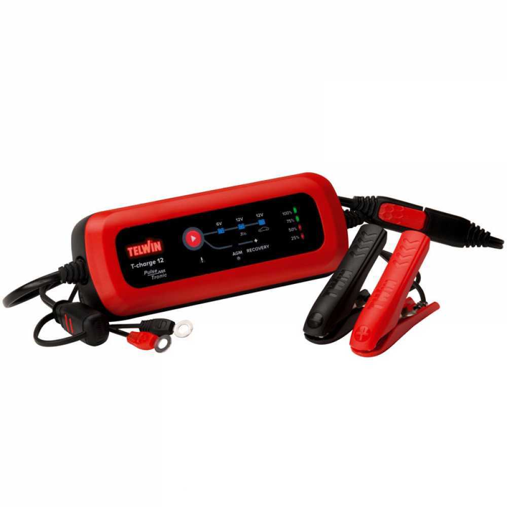 Telwin T-Charge 12 Caricabatterie e mantenitore batterie auto e moto 6/12V batterie AGM Caricabatterie e Mantenitori