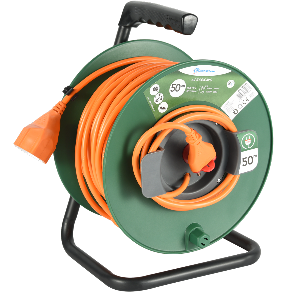 Avvolgicavo Electraline 94014 - 4 Prese, 50 Metri, Grigio, Per Estensioni Sicure - Foto 11