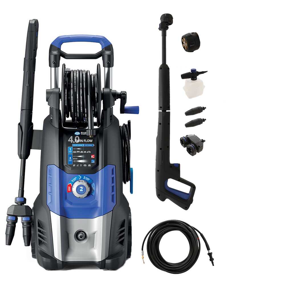 Idropulitrice Denotip 3000W &ndash; 300 Bar, Con Accessori, Serbatoio Detersivo E Ruote