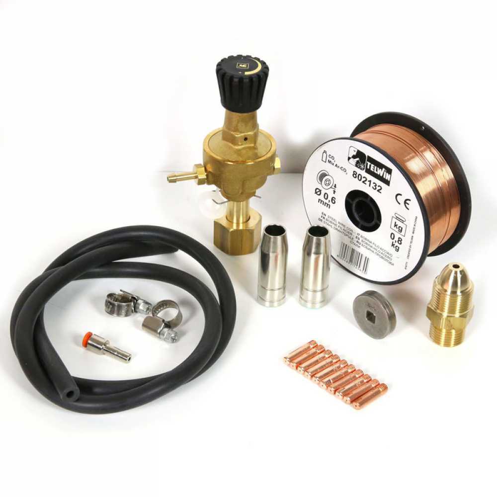Telwin Kit saldatura acciaio bombola ricaricabile Accessori per saldatrici