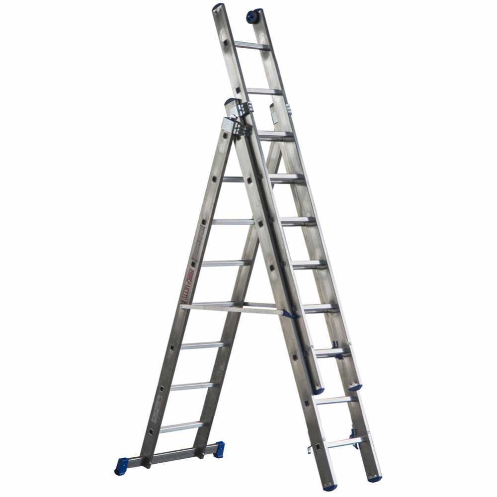 MARCHETTI Scala in alluminio a 3 elementi Marchetti Azzurra A3-8+8+8 Pioli Trasformabile 