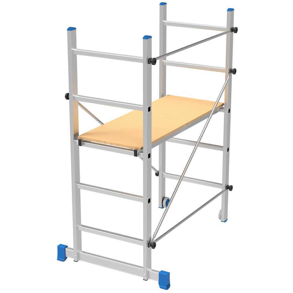 Base 80 cm Altezza 1,52m Compatto MARCHETTI Trabattello in alluminio Marchetti Minio 