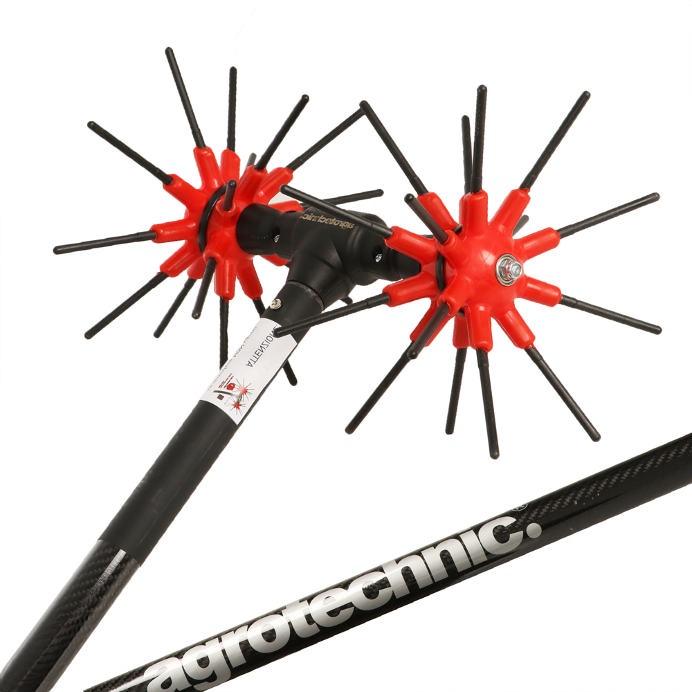 Ripartrak Agrotechnic X.4 Full Carbon Abbacchiatore elettrico asta in carbonio da 200 cm leggero Abbacchiatori elettrici a teste oscillanti