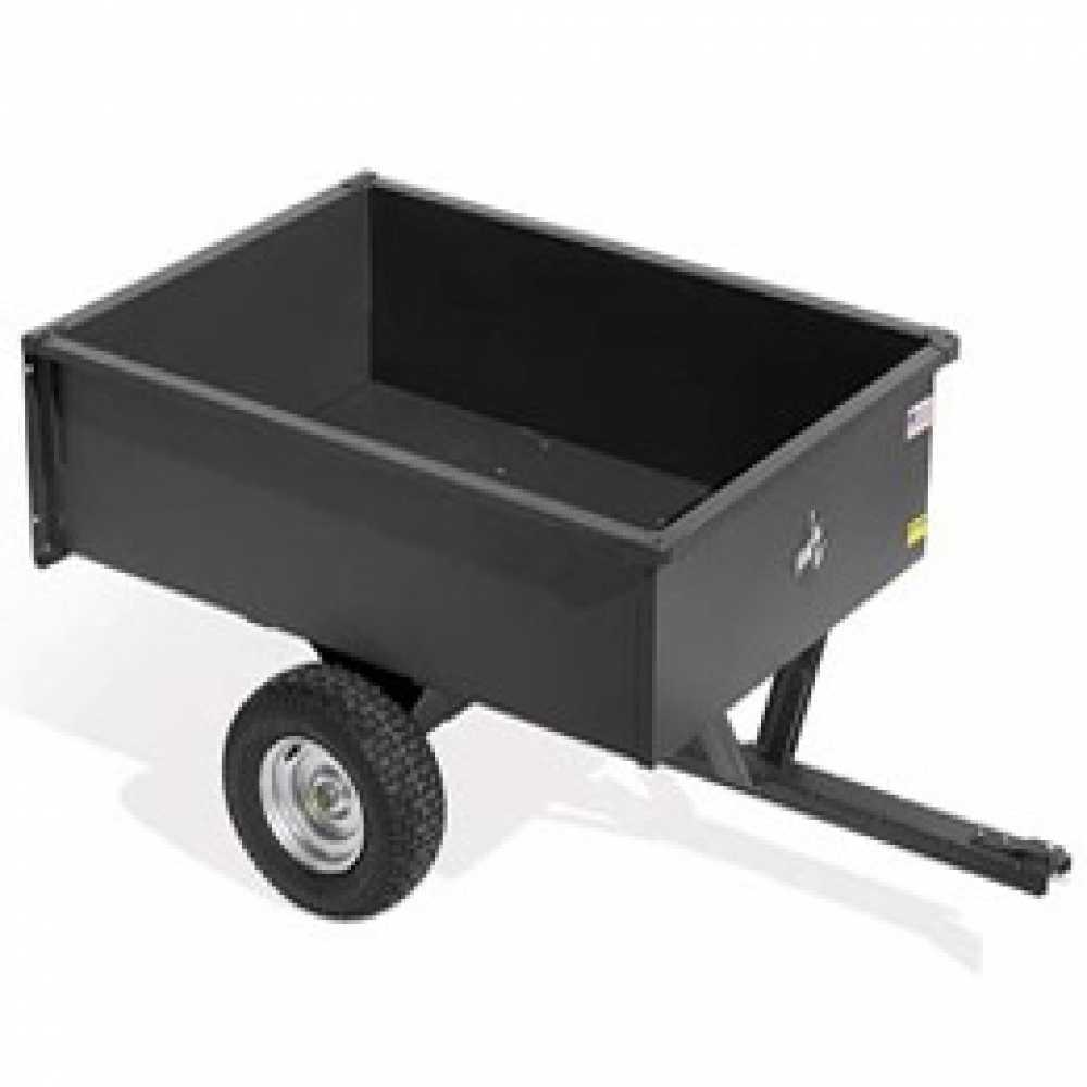 MGF Carrello trainato grande 122x86 cm (H 37 cm) Rimorchio in metallo per trattorino Carrelli Trainati