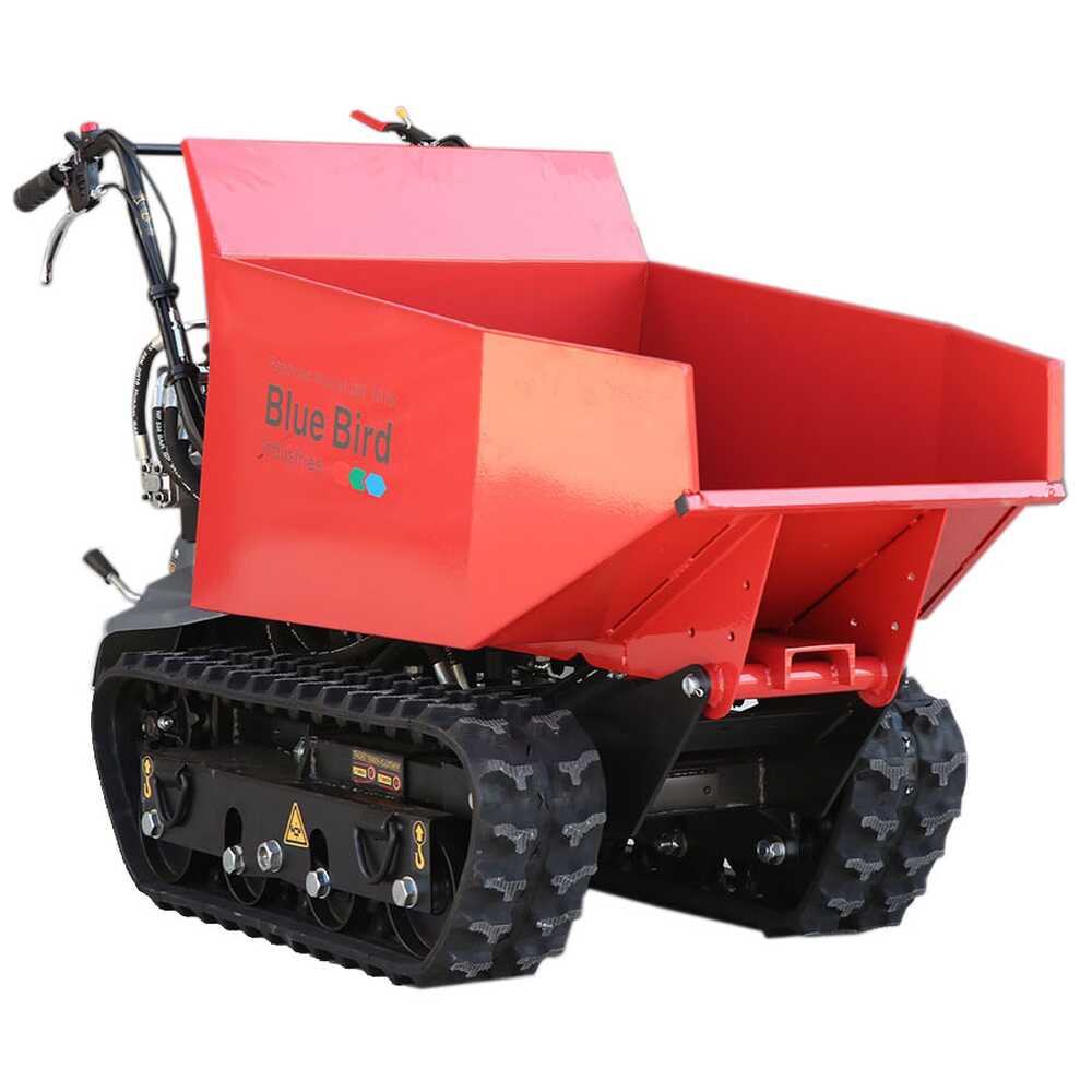 Blue Bird Transporter 500 D Motocarriola cingolata cassone dumper 500Kg Motocarriole a benzina con cassone dumper