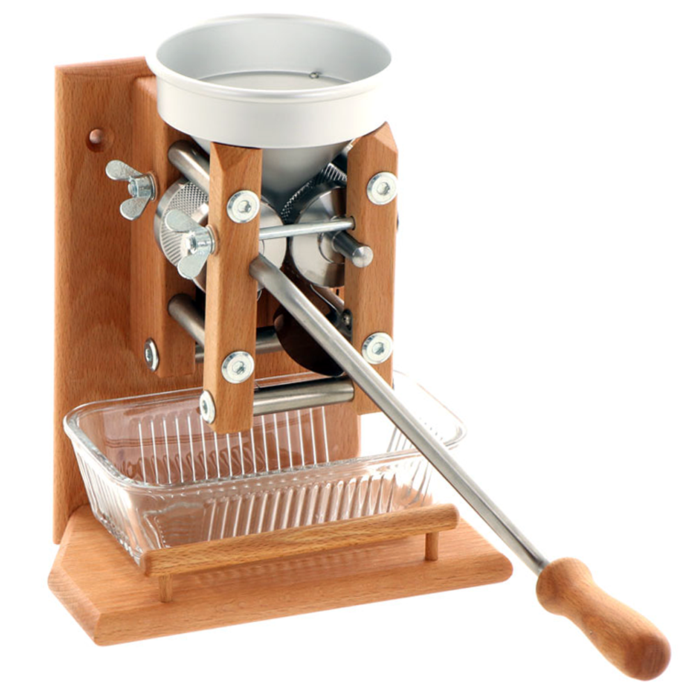 Eschenfelder 1220 alluminio 150g Fioccatrice manuale da parete con rulli in acciaio inox Fioccatrici a manovella
