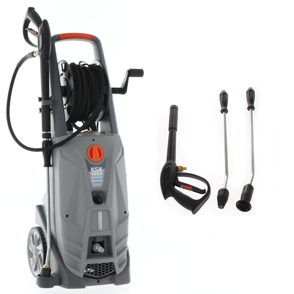 Idropulitrice VONROC 2500W - 195 Bar, Motore Induzione, Serbatoio Detergente, Tubo 8m, Per Pulizie Pesanti