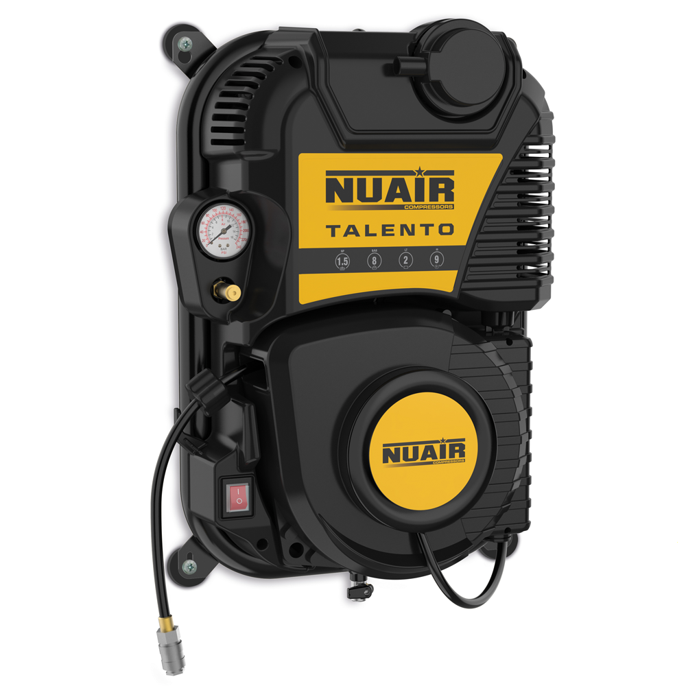 NuAir Talento Compressore monofase a muro, oil-less Motore 1.5 HP Compressori a muro