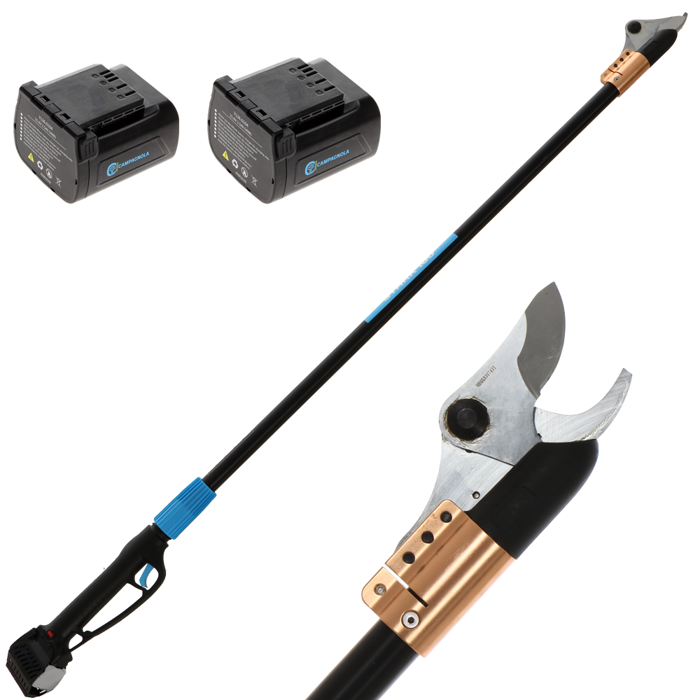 Campagnola Forbice Elettrica STARK XM – Potente Taglia Rami A Batteria Con Display LCD, Lame In Acciaio, Autonomia 2-3h E Kit 2 Batterie