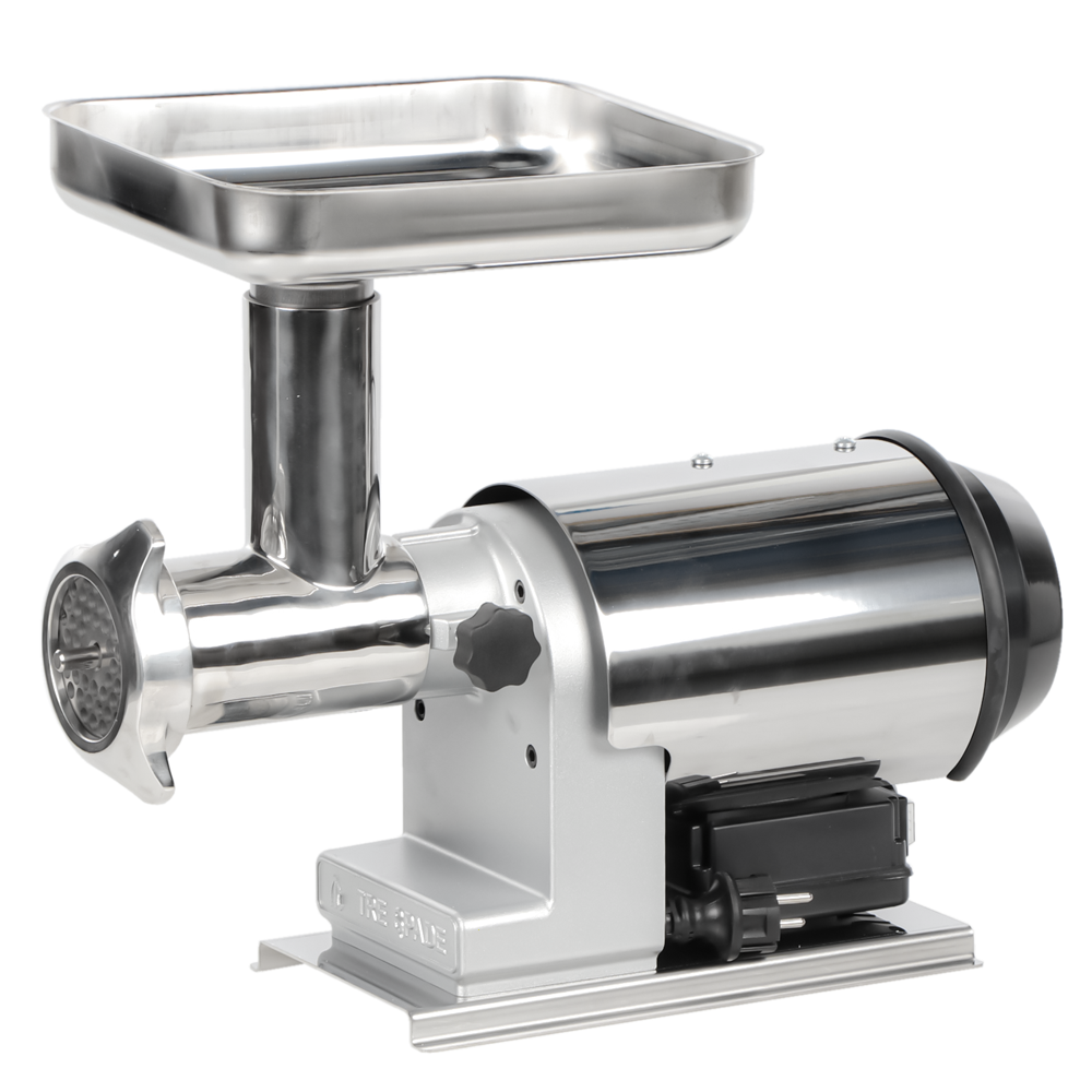 Maxima MMM 22 Tritacarne Elettrico Professionale 1100W, 220 Kg/h, In Acciaio Inox, Con Accessori Per Salsicce E 2 Piastre Forate