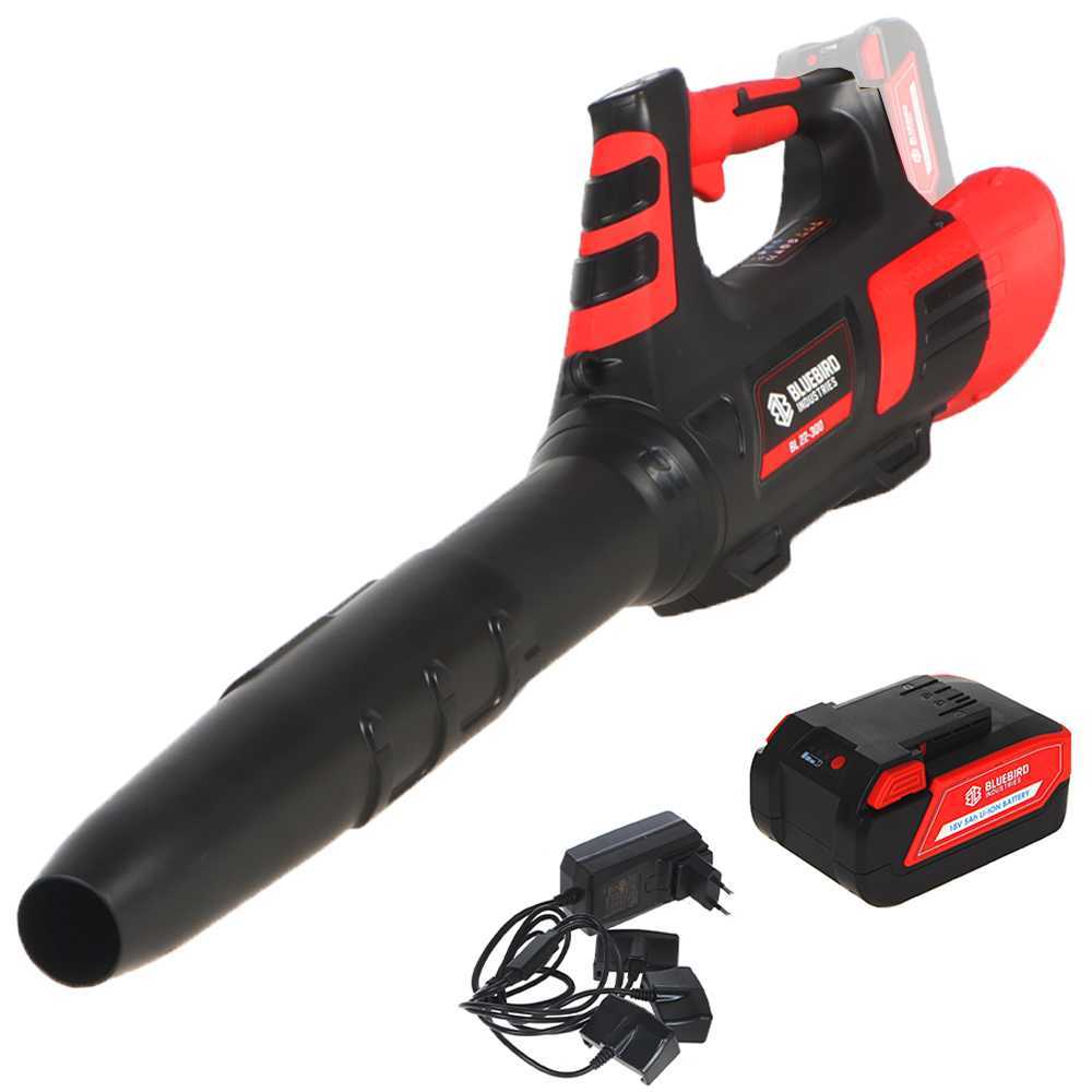 Soffiatore Per Foglie A Batteria 21V Con Due Batterie Da 3,0 Ah E Caricabatterie, Potenza 550W, Velocità 300 Km/h, Leggero E Maneggevole Per Giardino E Terrazzo
