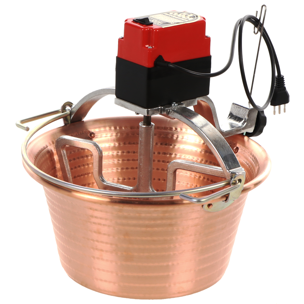 NuovaFac Cuoca Automatica Paiolo elettrico in rame martellato a induzione 14L 30W Paioli elettrici per polenta in rame per piani ad induzione