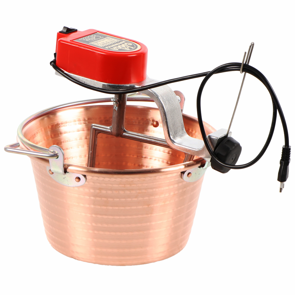 NuovaFac Cuoca Automatica Paiolo elettrico in rame martellato a induzione 9L 5W Paioli elettrici per polenta in rame per piani ad induzione