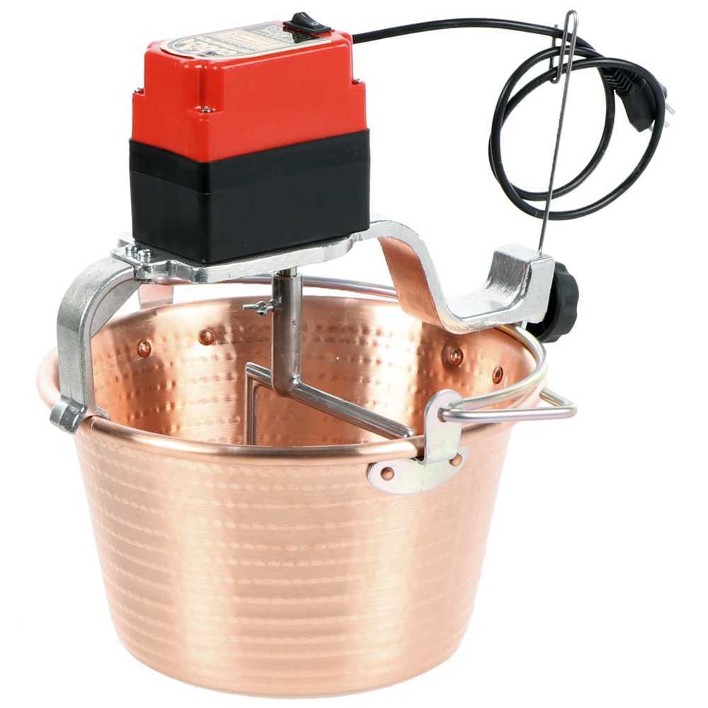 NuovaFac Cuoca Automatica Paiolo elettrico in rame martellato a induzione 9L 24W Paioli elettrici per polenta in rame per piani ad induzione