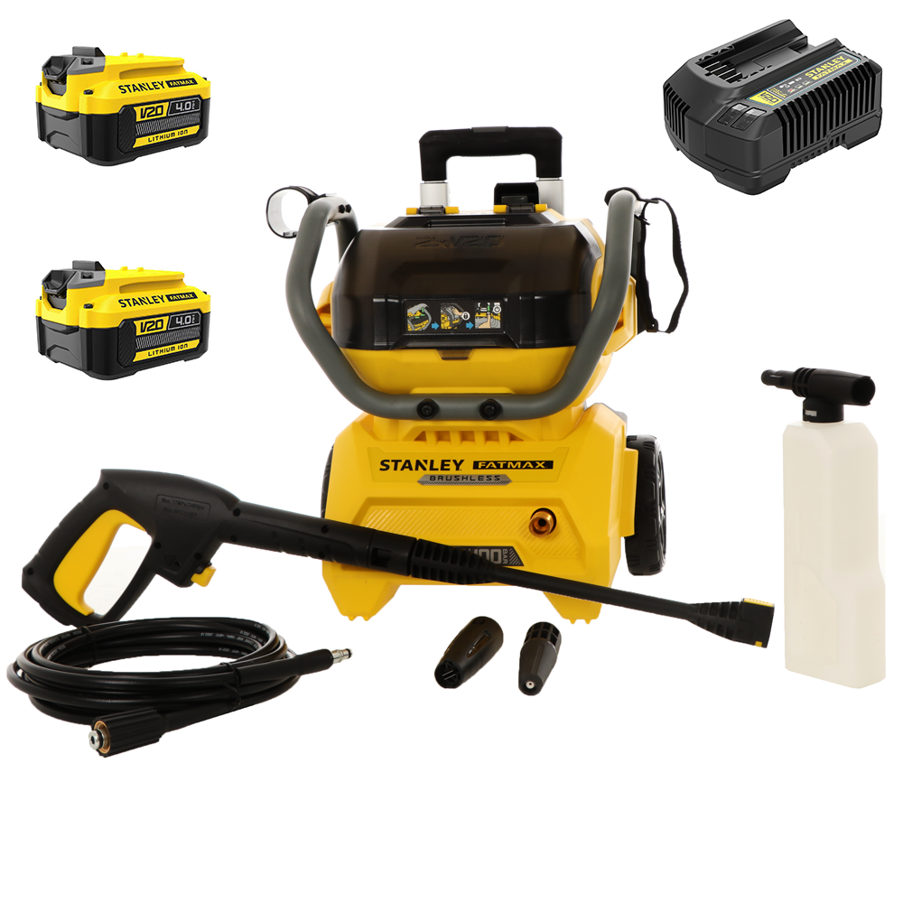 Idropulitrice A Batteria WZTO 3000W – Mobile, Con 2 Batterie E Pistola A Spruzzo 6 In 1