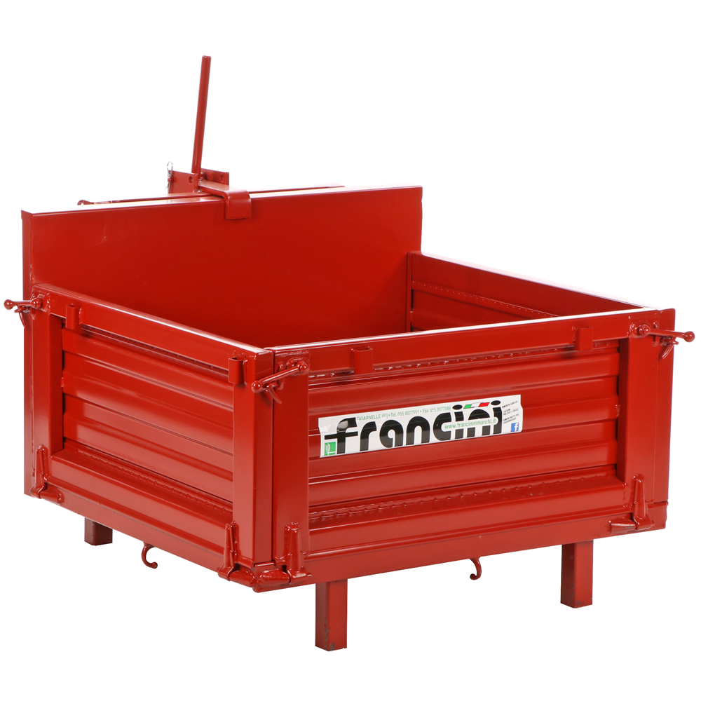Francini P 100 Cassone transporter per trattore Ribaltabile 3 sponde apribili Cassoni per trattori serie pesante