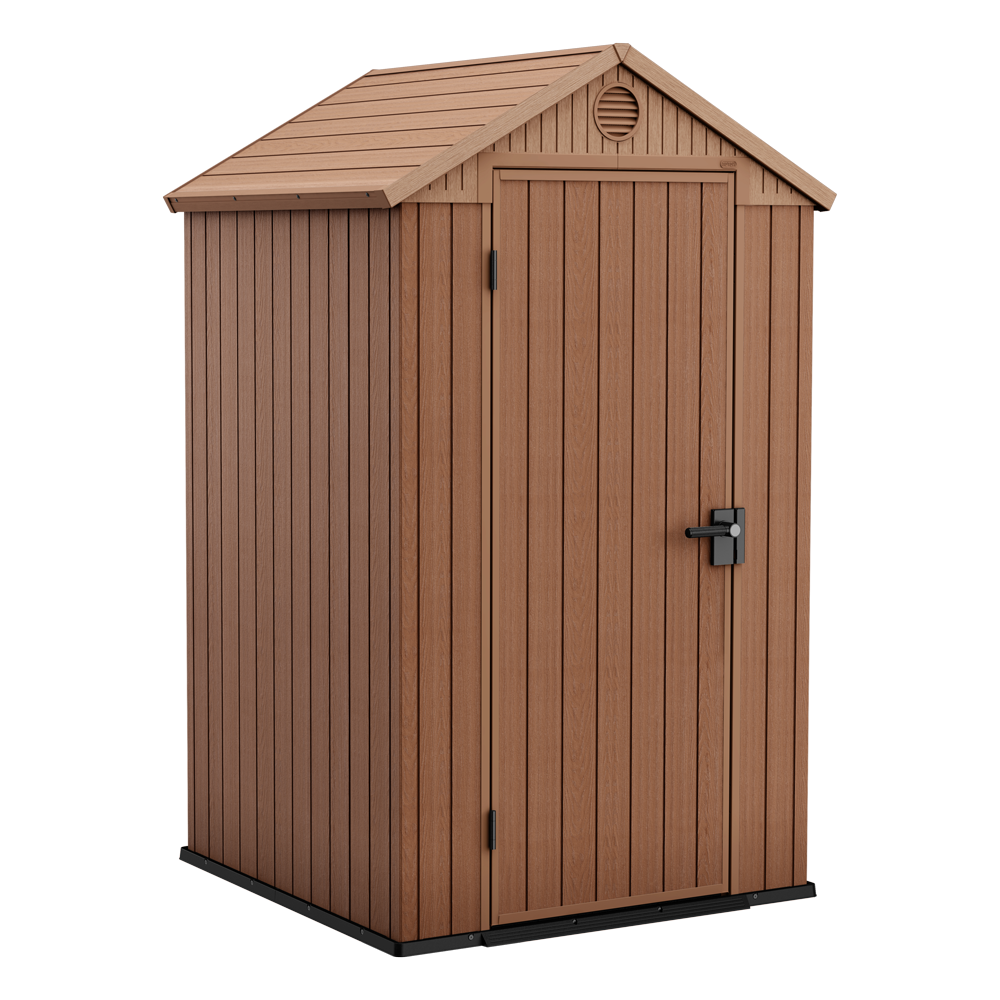 Keter Darwin marrone Casetta porta attrezzi 123.8x117x205 cm Casette in pvc e resina per attrezzi a due falde