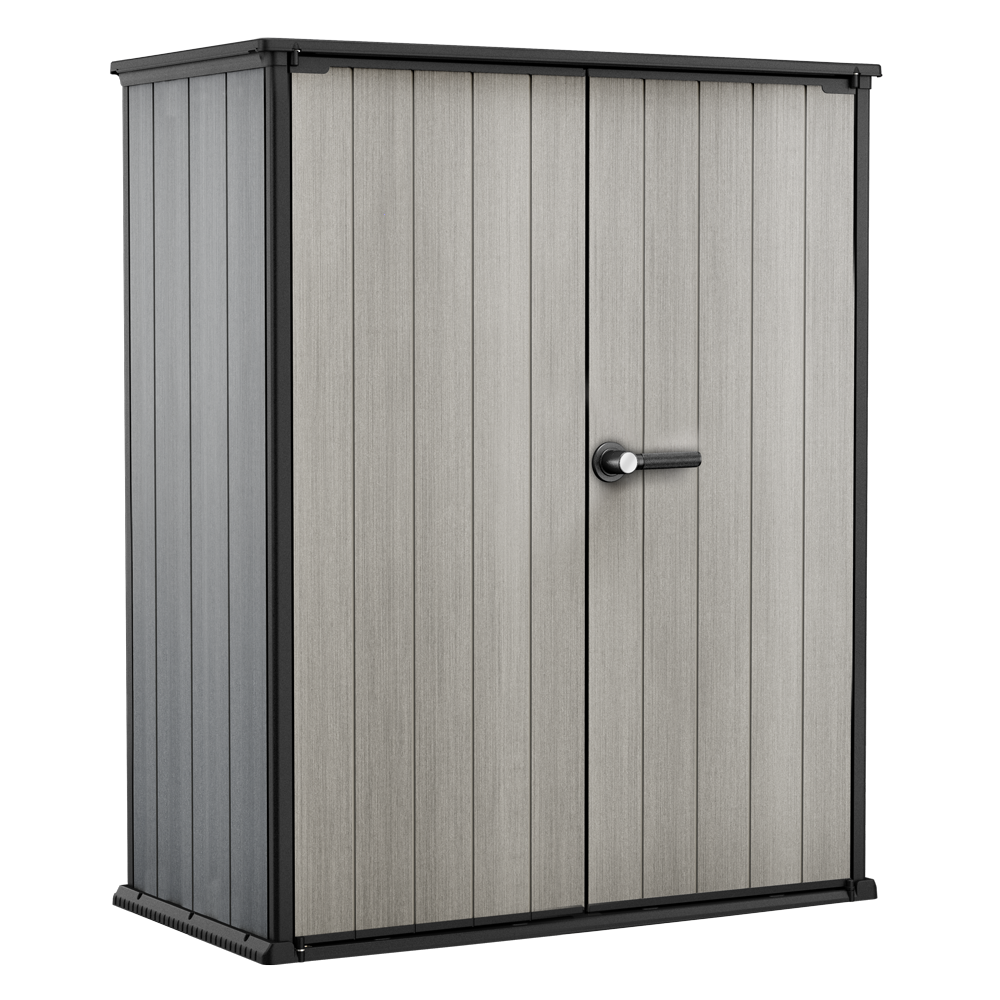 Keter High Store Armadio porta attrezzi da giardino 140x73x170 cm Armadi e bauli in pvc e resina per esterno