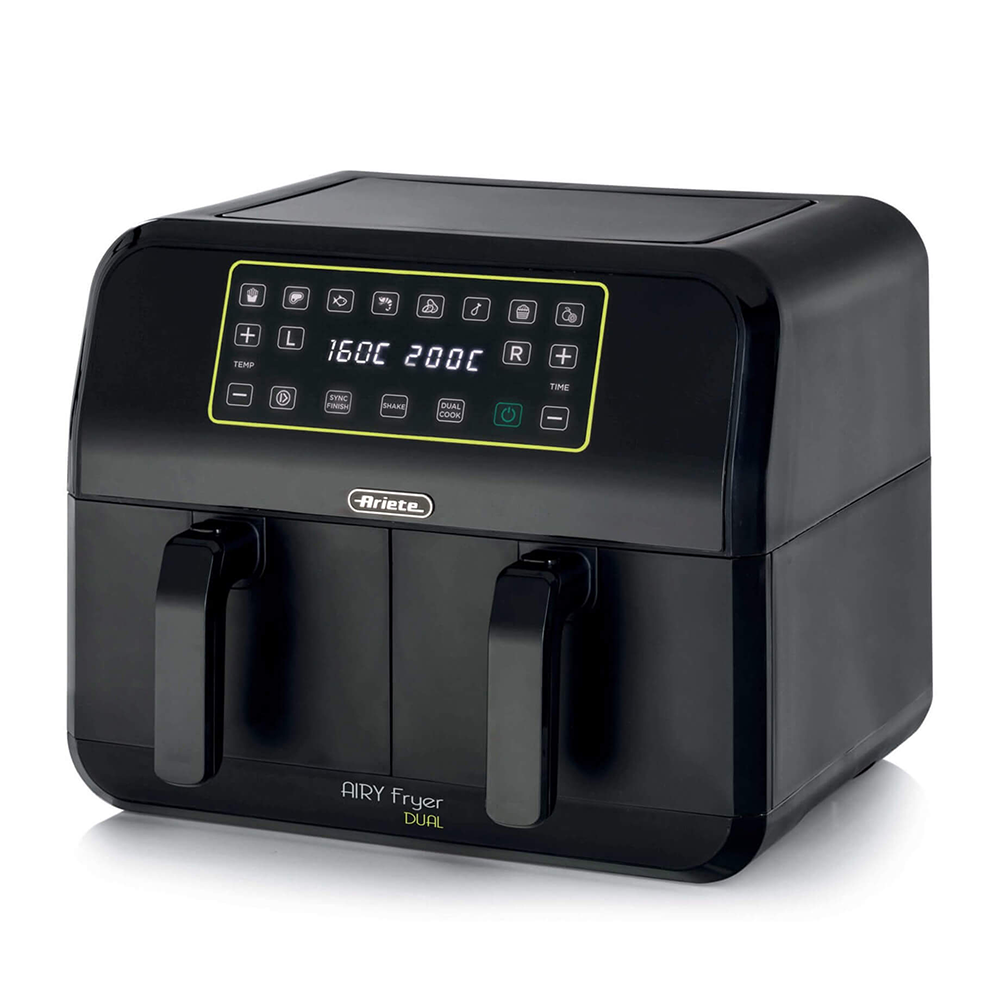 Ariete 4623 Airy Fryer Dual Friggitrice ad aria doppio cestello digitale 8L Friggitrici ad aria con cestello