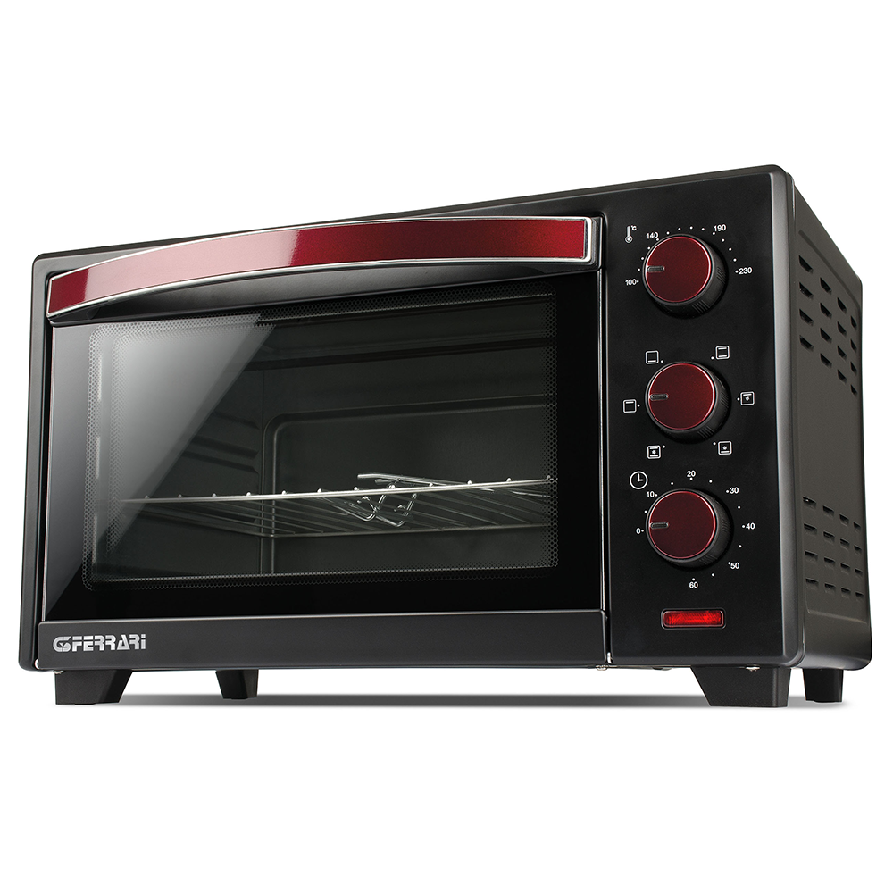 Forno Elettrico Ventilato 47 Litri Con Girarrosto - Doppio Vetro Di Sicurezza, Termoisolato, Termostato 70-230°C