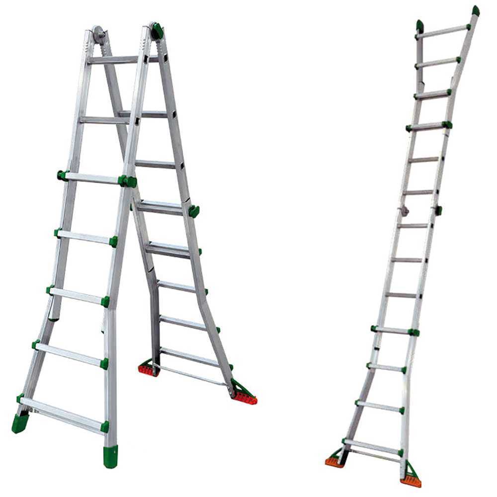 Facal Eurobriko BK/4 A, 2x10 gradini, 5.12 m Scala in alluminio telescopica Altezza stimata operativa 6.05 m Scale telescopiche in alluminio 10 + 10 p