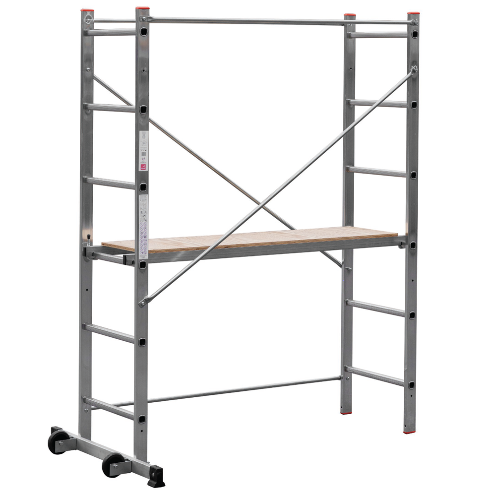 Gierre Easy 100 Trabattello in alluminio Compatto Altezza 1.82m Trabattelli per interni