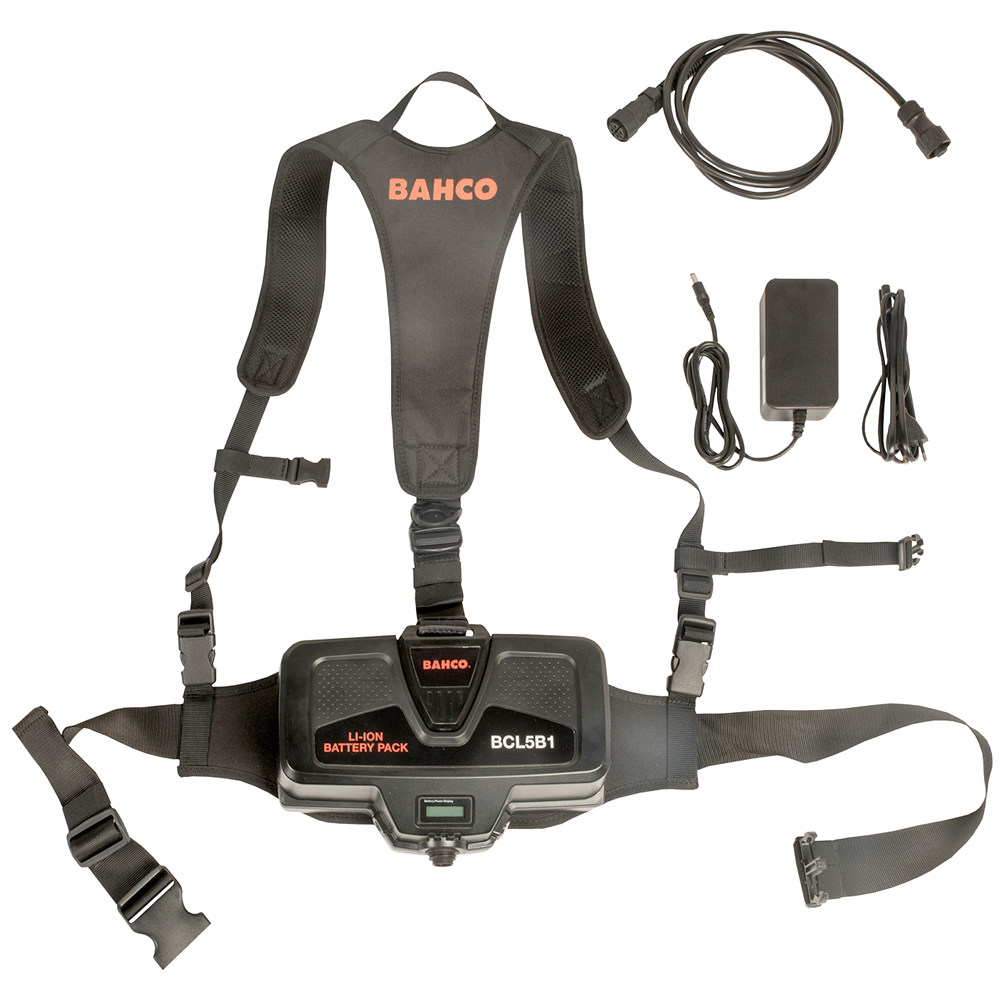 Bahco BCL5B1PACK Gruppo di alimentazione per attrezzi elettrici 36V/20Ah Batterie e caricabatterie Abbacchiatori
