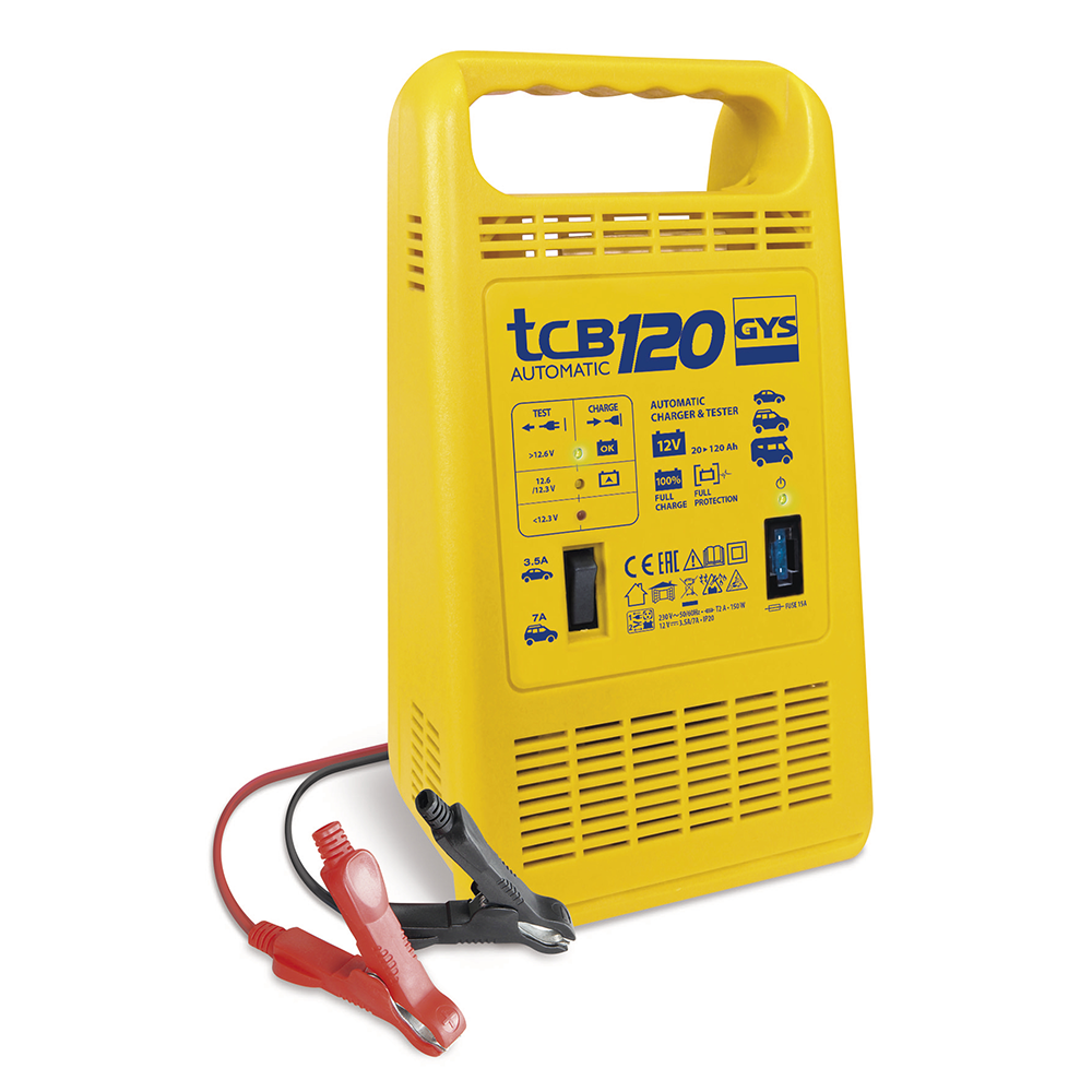 GYS TCB 120 Caricabatterie Automatico Batterie 12V da 20 a 120ah Caricatori di batteria