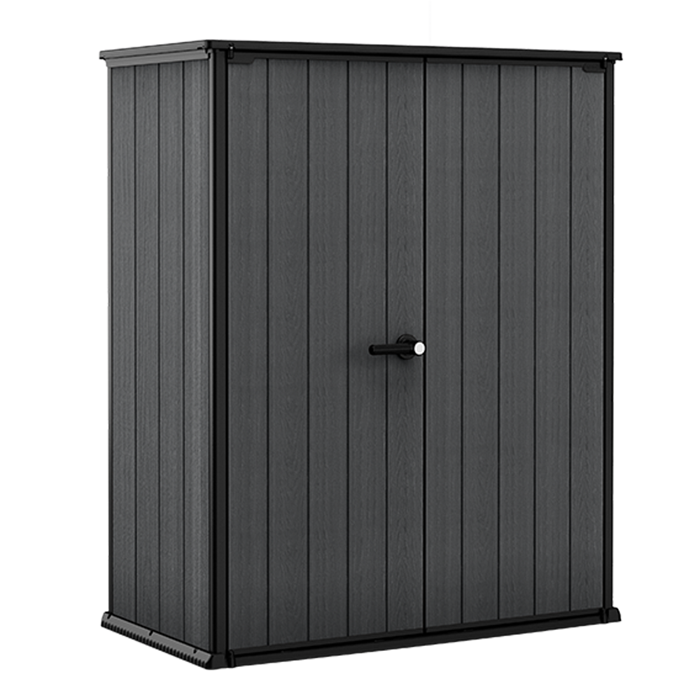 Keter Cortina Alto Armadio porta attrezzi da giardino 140x73.6x170.4 cm Armadi e bauli in pvc e resina per esterno