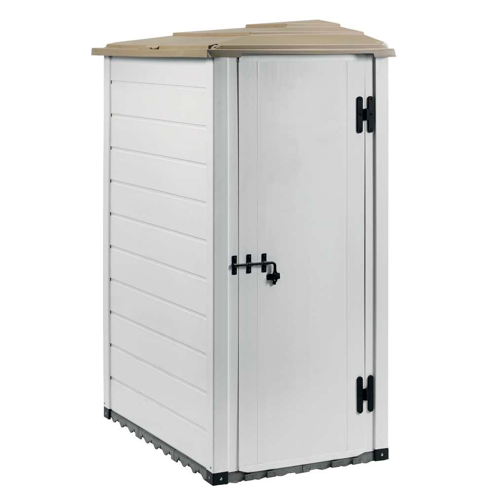 Garofalo Tuscany Evo 100 Reverso Casetta porta attrezzi Con porta reversibile 82.5x122x195 cm Casette in pvc e resina per attrezzi a una falda