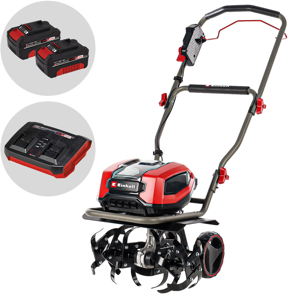 Einhell GP-CR 36/45 Li E BL Elettrozappa a batteria 36V 2x 18V 4Ah Motozappe a batteria