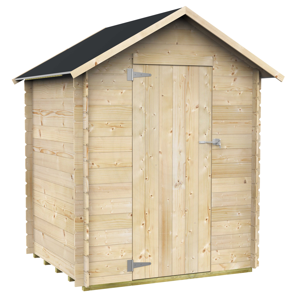 Alce Marcella 146x130 Casetta da giardino in legno Con tetto a due falde 146x130x185 cm Casette in legno per attrezzi a due falde