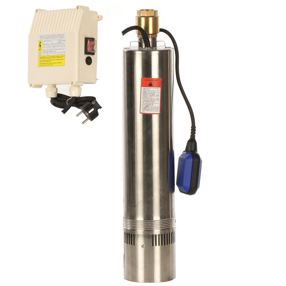 Ribimex PRPVC752/43F Pompa sommersa per pozzi 750 W Acque chiare Pompe sommerse per pozzi profondi