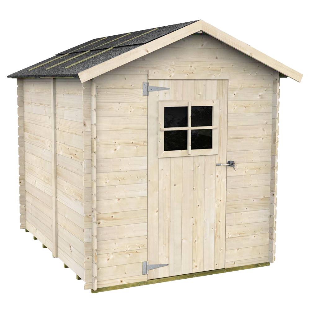 Alce Gaeta 178x218 Casetta da giardino in legno Con finestra frontale Gaeta 178x218x205 cm Casette in legno per attrezzi a due falde