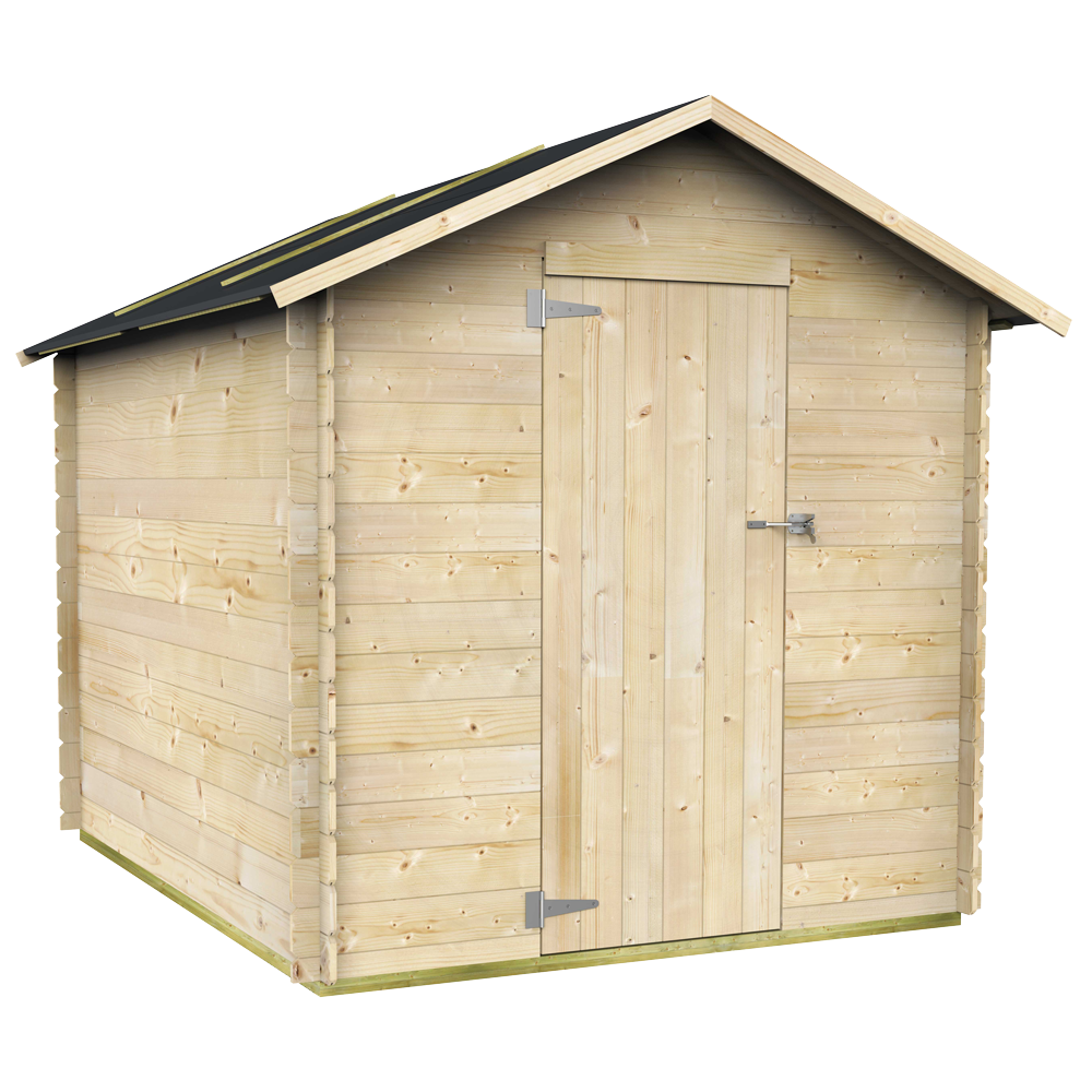 Alce Formia 178x218 Casetta da giardino in legno Con tetto a due falde 178x218x188 cm Casette in legno per attrezzi a due falde